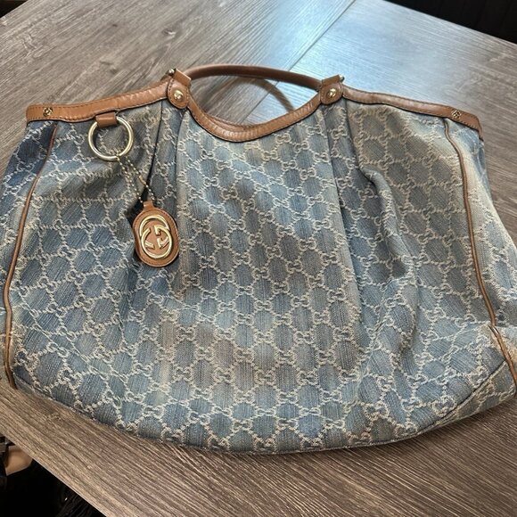 Gucci Sukey Denim Large Bag - Picture 1 of 12